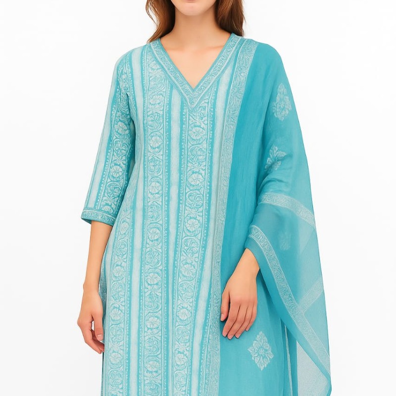 Batik Print Kurti Set