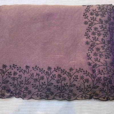 Black stone Work Saree