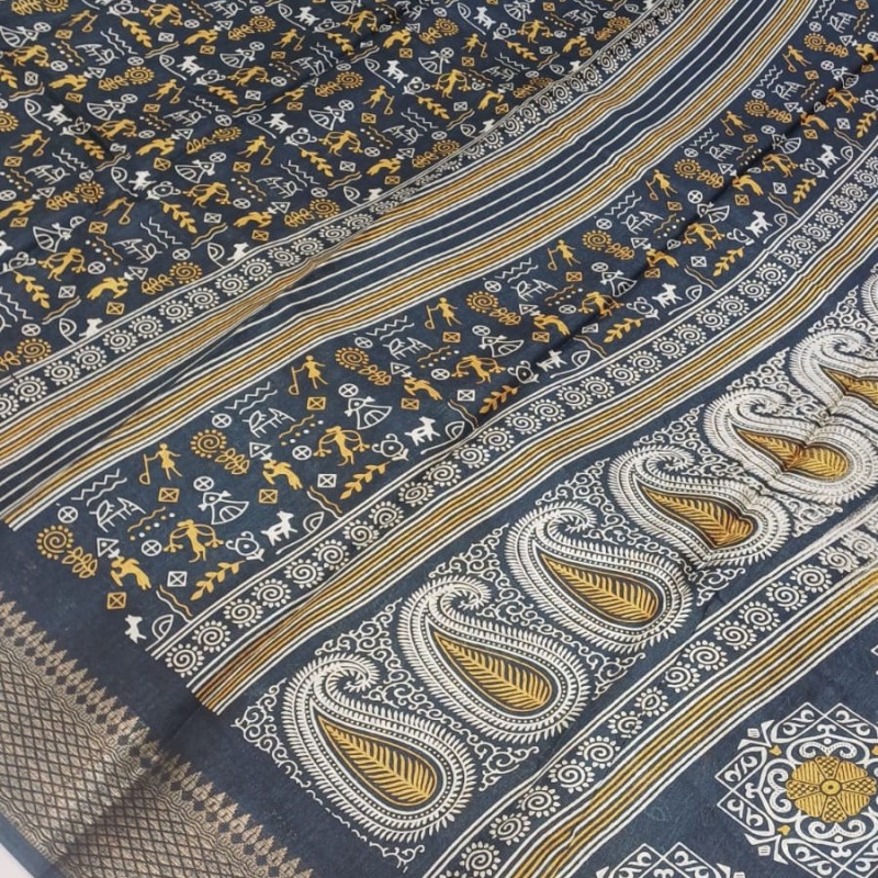 Baghru Print Saree
